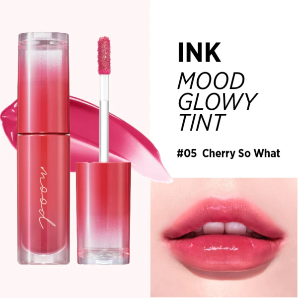 [PERIPERA] INK MOOD GLOWY TINT + LIP GLOSS MINI SET - 05 CHERRY SO WHAT - Imagen 2